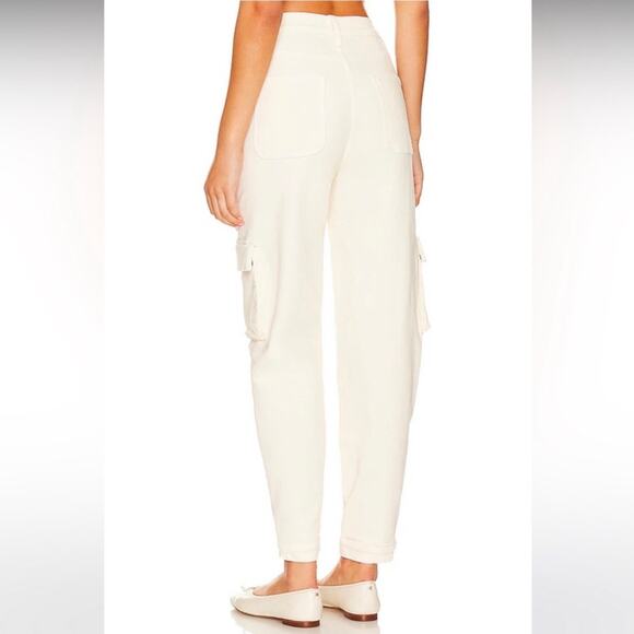 MOTHER The Curbside Cargo Flood Jeans in Egg Eggnog Cream NEW 26 - Picture 9 of 15